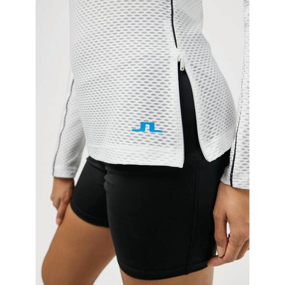 NEW J.LINDEBERG jonah golf mid layer pullover in white - Picture 3 of 5